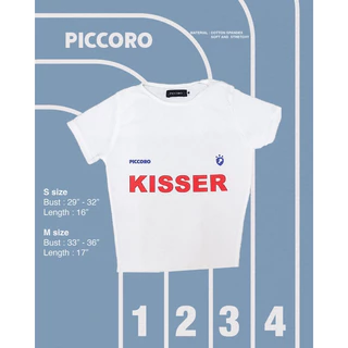 Piccoro - Team KISSER Baby Tee เสื้อยืดผ้าบางสกรีนคำ