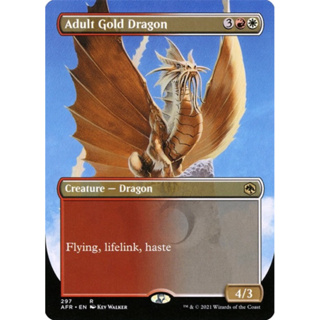 [MTG] Adult Gold Dragon [AFR] [MULTI] [RARE] [BORDERLESS] [ENG] (การ์ดเมจิค / Magic the Gathering)