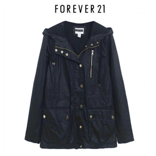 เสื้อฮู้ด แนวทหาร Hooded Utility jacket แบรนด์ ⚜️ ✨Forever21✨  แท้💯% (JK635）