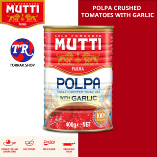 Mutti CRUSHED TOMATOES WITH GARLIC 400g มะเขือเทศกระป๋อง ผสมกระเทียม