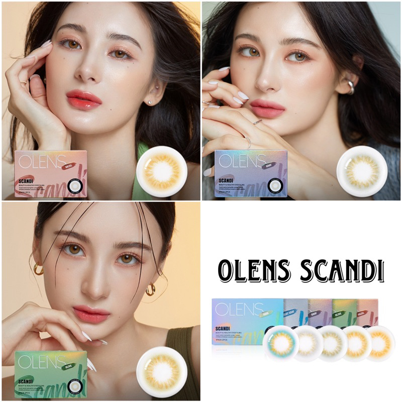 (Monthly) OLENS รุ่น SCANDI Hazel, Gray, Olive คอนแทคเลนส์เกาหลี