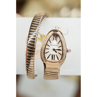 Bvlgari serpenti rose gold white dial