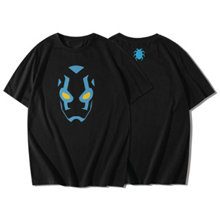 เสื้อยืดคอกลม Cotton 100% สกรีนลาย Blue Beetle Cartoon(แขนสั้น)