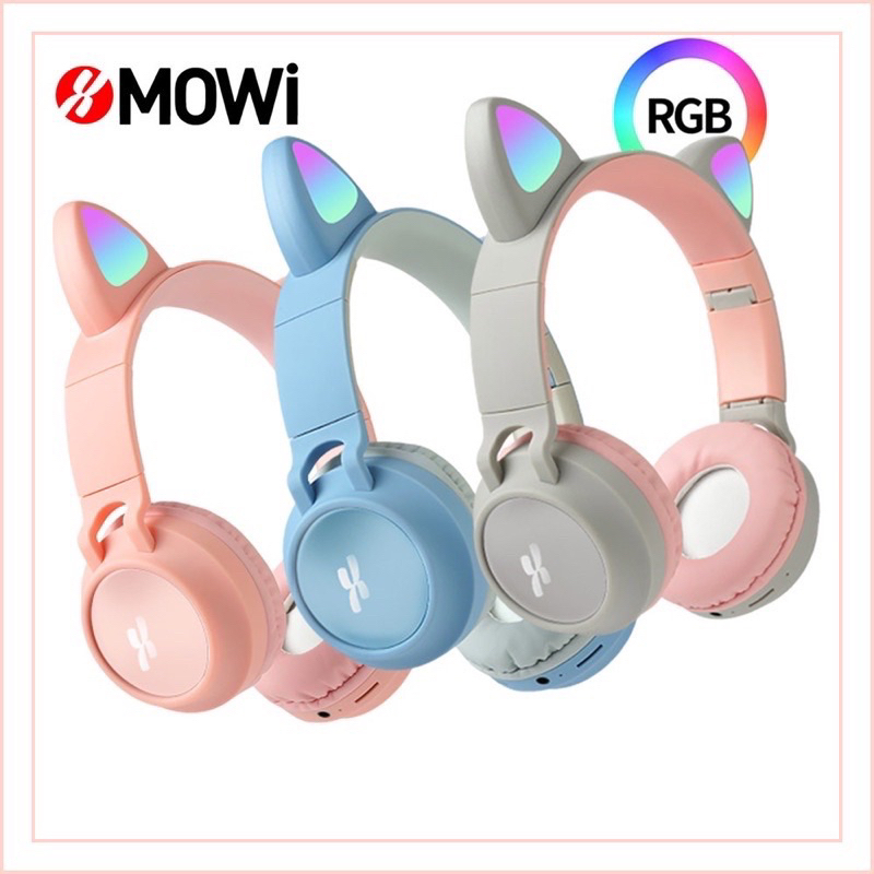 Plextone C1 หูฟังบลูทูธ Mowi C1 เกมมิ่ง หูฟังแมว Bluetooth headphones cat