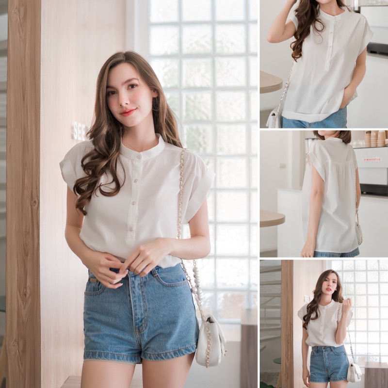 เสื้อคอจีนกระดุมโปโล #L154shop_052