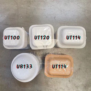 กล่องขนมปังเนยหนึบ กล่อง U TRAY / UTRAY 114 สีขาว สีน้ำตาล 300ml. /Utray120 ขนาด 400 ml. จำนวน 20 ชุด ราคาถูกที่สุด