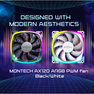 MONTECH AX120 PWM FAN มีสี ดำ,ขาว