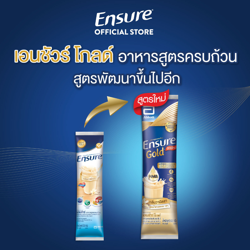 [ของแถมงดจำหน่าย] Freegift_Ensure Gold เอนชัวร์ โกลด์ วานิลลา 60.6g 1 ซอง ENSURE Gold Vanilla Sachet
