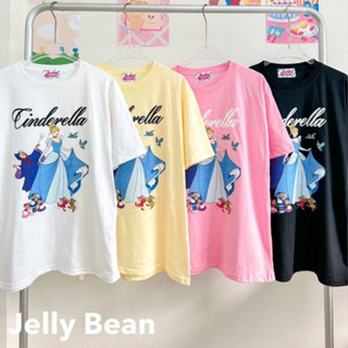 เสื้อยืดโอเวอร์ไซส์ ซินเดอ-เรลล่า จับกระโปรง อก 44-46" ยาว 28" ป้าย Jelly Bean