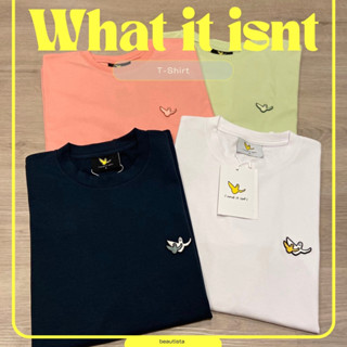 [พร้อมส่ง/ของแท้] เสื้อคอกลม What it isnt อปป้าออนนี่เกาหลีใส่เยอะมาก แรร์ไอเทม หายาก