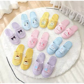 รองเท้าใส่ในบ้าน Slipper Sanrio สุดน่ารัก มีกันลื่น เนื้อนุ่ม ผ้าฝ้าย ใส่สบาย รองเท้าแตะ