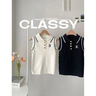 Classy เสื้อกล้ามไหมพรมคอปก งานปัก | Gooddsy.bkk