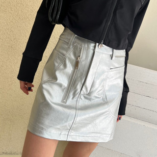 CHANI : 2622 l New leather skirt กระโปรงหนัง แฟชั่น