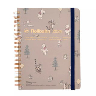 [Direct from Japan] Schedule Book 2024 / Disney Pooh &amp; Friends Rollbahn L Size Calendar＆Organizer Japan NEW