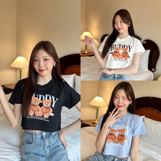 BABY CROP เสื้อครอปสกรีนลายน่ารัก เนื้อผ้าCotton 🍧🍭