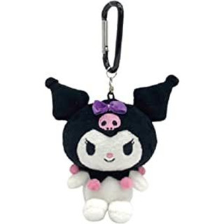 พวงตุ๊กตา ku mini Kuromi Size is approx. 12 x 9 x 5cm Nakajima Plush Mascot Holder with Carabiner - Sanrio Kuromi