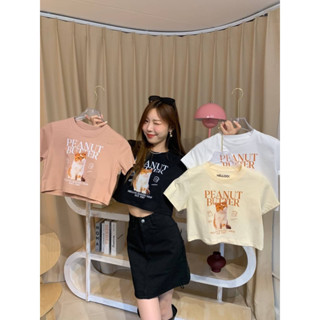 BABY CROP เสื้อครอปสกรีนลายน่ารัก เนื้อผ้าCotton 🍧🍭