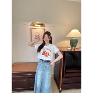 BABY CROP เสื้อครอปสกรีนลายน่ารัก เนื้อผ้าCotton 🍧🍭
