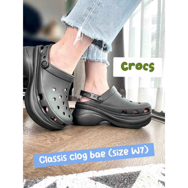 Crocs classis clog bae (black) ไซส์ W7