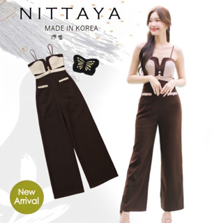 NITTAYA: จั้มสายเดี่ยวขายาว รุ่นนี้เรียบ(*รบกวนเช็คสต๊อกก่อนกดสั่งซื้อ)