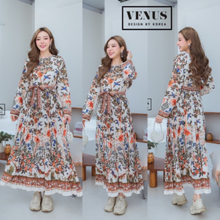 🌈🌿🌼🌺🌸🧡💖❤️Floral Long Sleeve Maxi Dress