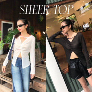 NEW | SHEER TOP เวื้อแขนยาวผ้าสลาฟ