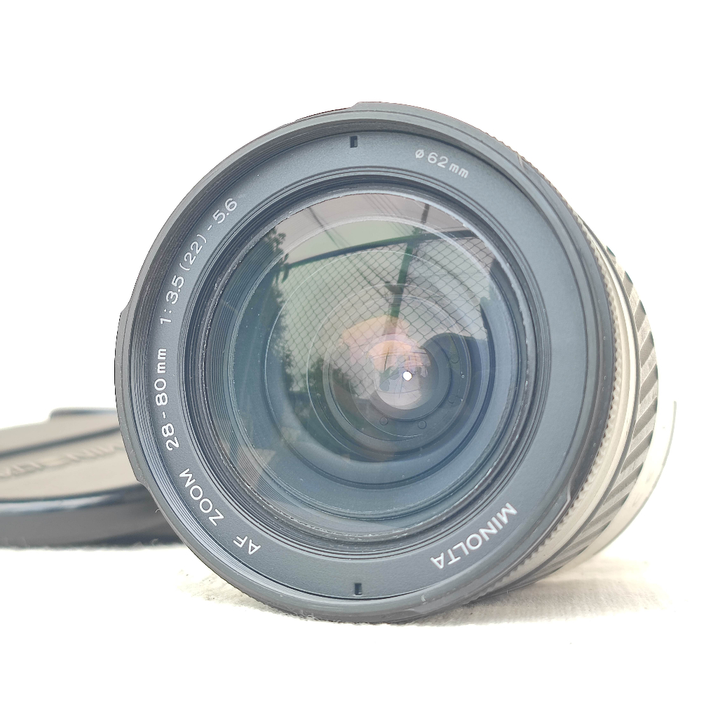 เลนส์กล้อง Minolta af zoom 28-80mm f3.5(22)-5.6 Macro
เมาท์ A พร้อมฝาปิดหน้า ท้าย