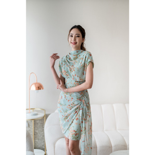 PD208 Green Floral Dress