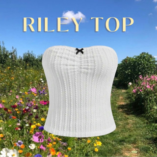 พร้อมส่ง-🧸Riley Top | ไรรีย์ 🛁- (เกาะอกติดโบว์)