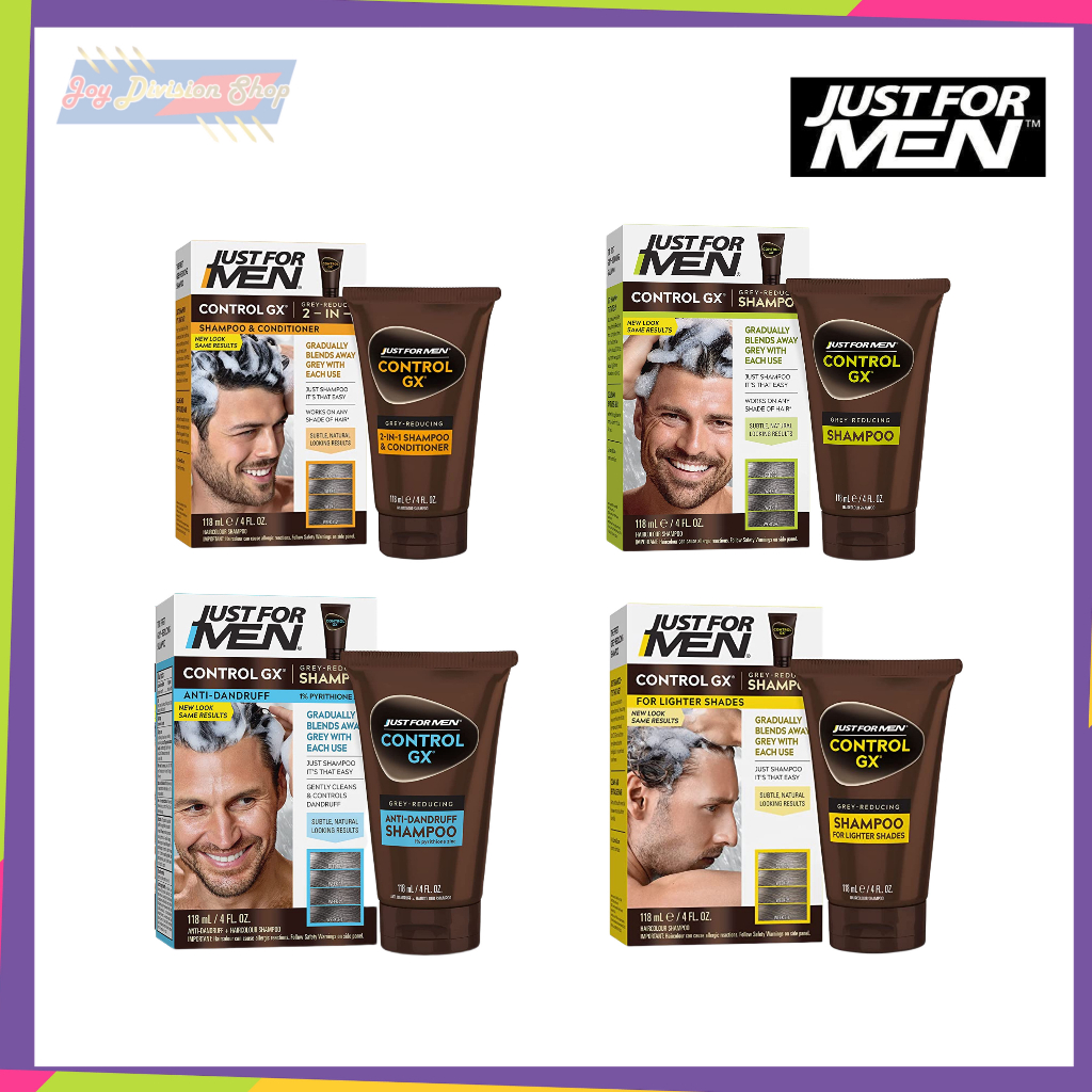 พร้อมส่ง!! สินค้านำเข้า  แชมพูปิดผมขาว แชมพูย้อมผมดำ ย้อมผมดำ  Just FOR MEN Control GX Gray Reducing