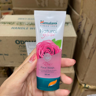 Himalaya Natural Glow Rose Face Wash 50 ml  หิมาลายาเจลล้างหน้ากุหลาบ 50 มล