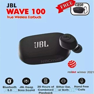 หูฟังบลูทูธ JBL WAVE 100 TWS, Deep Base, Bluetooth5.0,ฟรี.! เคส,รับประกันศูนย์มหาจักรพรรดิ์