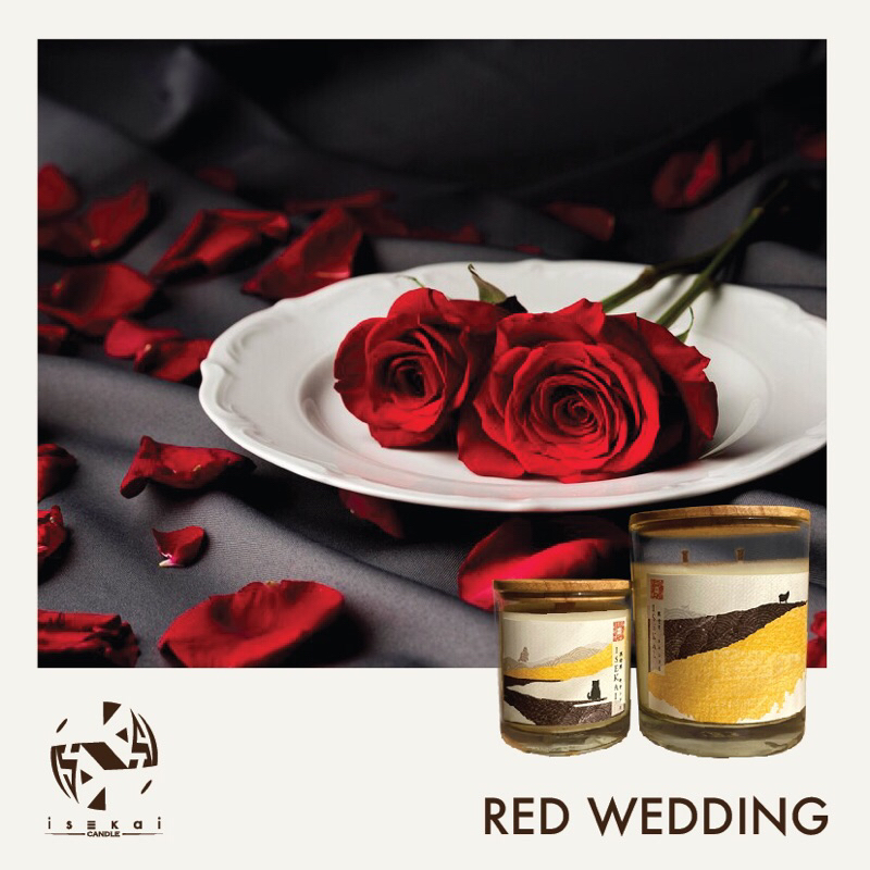 Isekai เทียนหอมไขถั่วเหลือง กลิ่น Red Wedding