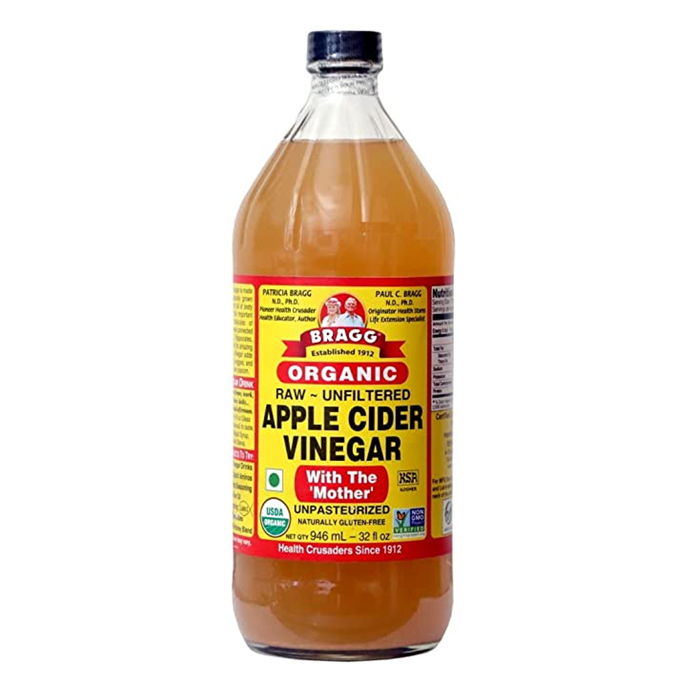 Bragg Apple Cider Vinegar Organic 946ml น้ำส้มสายชู น้ำส้มสายชูสกัด ACV แบบไม่ผ่านการกรอง มีตะกอนเยอ