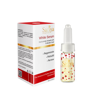 Sariya White Serum ไวท์ เซรั่ม  ยับยั้งการผลิตเมลานินลดความหมองคล้ำของผิวช่วยให้ผิวกระจ่างใสอย่างเป็นธรรมชาติขนาด 10ml.