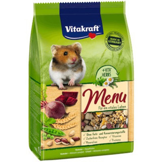 Vitakraft Hamster 1 kg. อาหารหนูแฮมสเตอร์ อุดมด้วยโปรตีนสูง ธัญพืชอบกรอบ ส่วนผสมที่ลงตัวเหมาะสมกับหนูแฮมเตอร์