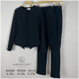 Laboratory เสื้อสูท 8066# ทรงคอกลม แต่งระบายชายเสื้อ สไตล์เกาหลี มีไซส์ S-4XL
