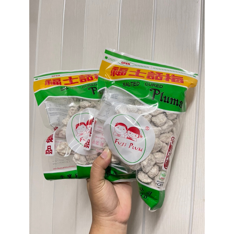 บ๊วยเค็ม (ฟูจิพลัม) บ๊วยเค็มสีขาว ต้นตำหรับ มี 2ขนาดให้เลือก100g.-250g.