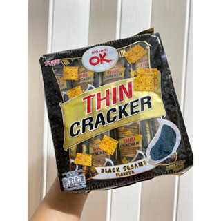 OK THIN CRACKER black sesame flavour โอเค ทิน แครกเกอร์ รสงาดำ