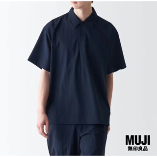 เสื้อโปโลคอปก ผ้าระบายอากาศ แขนสั้น MUJI