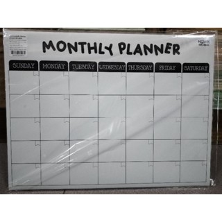 กระดานแม่เหล็ก สำหรับวางแผนรายเดือน Monthly Plan บาง สวย มินิมอล แถมตัวแม่เหล็ก 2 ตัว