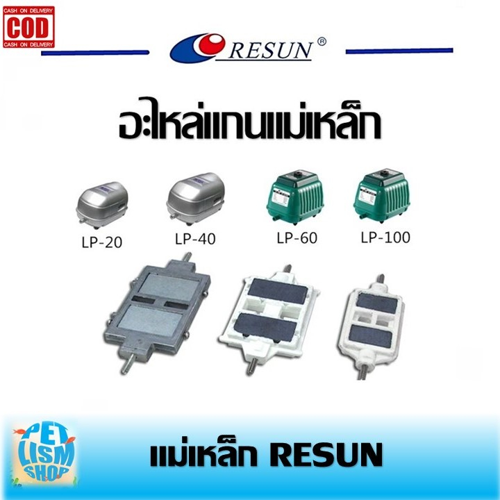 อะไหล่แกนแม่เหล็กปั๊มลม RESUN LP-20,LP-40,LP-60,LP-100 อะไหล่ศูนย์แท้ ตรงรุ่น 100%