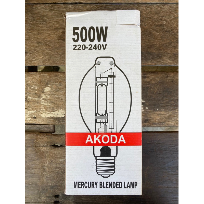 หลอดไฟ Mercury Blended Lamp 500W หลอดไฟต่อตรง หลอดตะเกียบ หลอดแสงจันทร์ ไฟสีขาวเหลือง