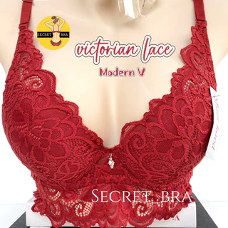 เสื้อในลูกไม้ sister hood 2482 Victoria’s ฟองน้ำรูปตัว V เน้นอกชิดเข้าหากัน ทรงสวยมาก