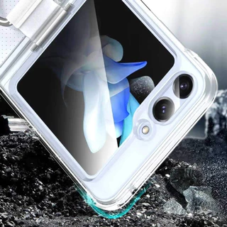เคสใส Samsung Z Flip 8/Z Flip 7/Z Flip 6/Z Flip6/Z Flip 5 เคสกันกระแทก มีห่วงจับถนัดมือ ขอบกันลื่น พร้อมส่งไทย