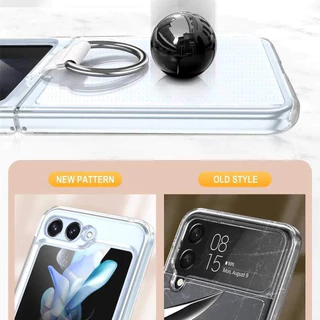 เคสใส Samsung Z Flip 8/Z Flip 7/Z Flip 6/Z Flip6/Z Flip 5 เคสกันกระแทก มีห่วงจับถนัดมือ ขอบกันลื่น พร้อมส่งไทย