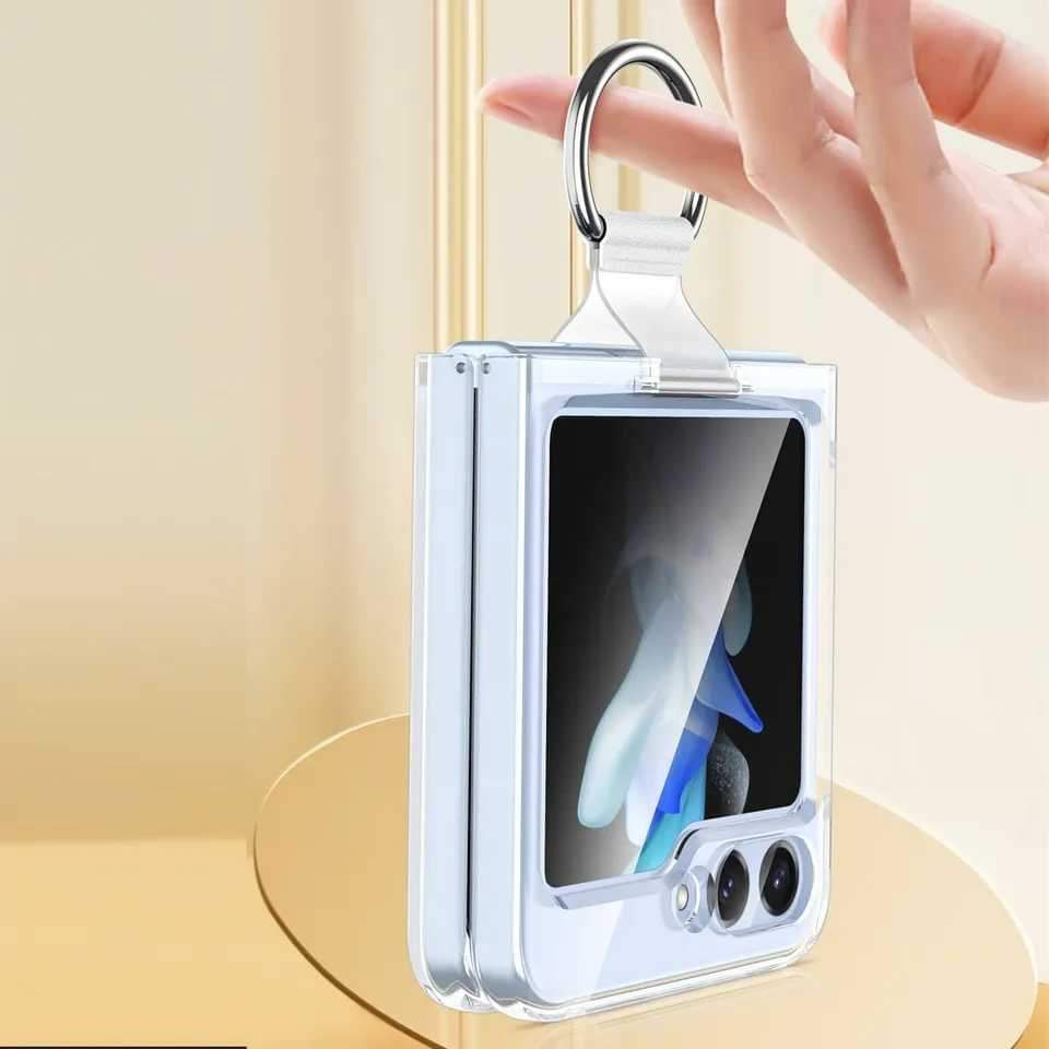 เคสใส Samsung Z Flip 7/Z Flip 6/Z Flip6/ZFlip6/Z Flip 5/Z Flip5 เคสกันกระแทก มีห่วงจับถนัดมือ ขอบกันลื่น พร้อมส่งไทย - รูปที่ 4