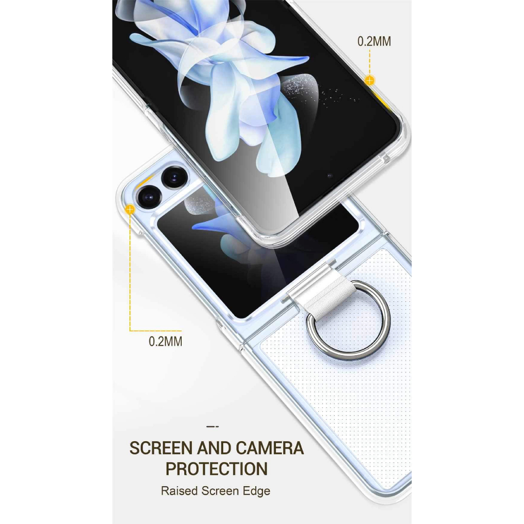 เคสใส Samsung Z Flip 7/Z Flip 6/Z Flip6/ZFlip6/Z Flip 5/Z Flip5 เคสกันกระแทก มีห่วงจับถนัดมือ ขอบกันลื่น พร้อมส่งไทย - รูปที่ 5