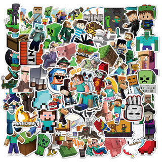 ✨พร้อมส่ง✨ มายคราฟ Minecraft Roblox sticker สติกเกอร์กันน้ำรูปแบบที่แตกต่างกัน my world สเก็ตบอร์ด 1oopcs