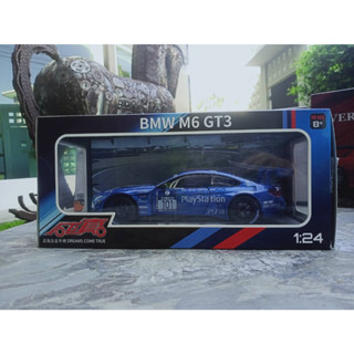 BMW M6 GT3 Die-Cast Vehicles Alloy Car Model with Light Function Car Model Collection Car Toys 1:24